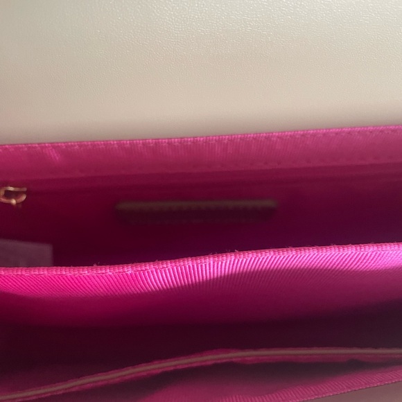 Trina Turk Structured Taupe Purse, flap with magnetic closure, gold hardware - Picture 3 of 5